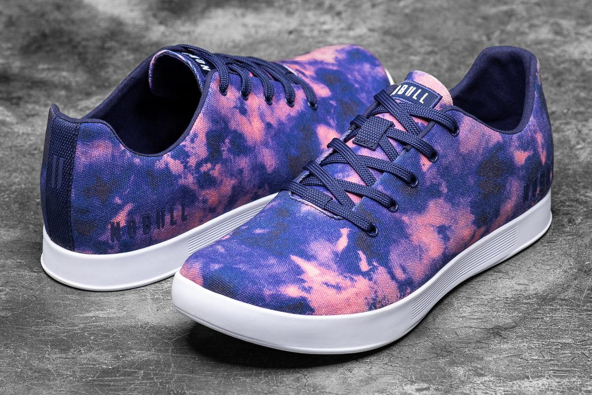 Nobull Tie-Dye Canvas Men's Trainers Indigo Pink | Australia (DR7653)